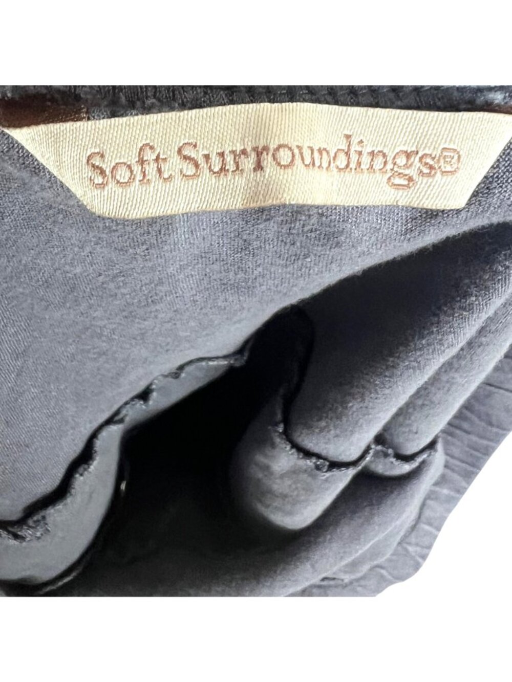 Soft Surroundings Tiered Gray 100% Linen A-line Skirt 2X Lagenlook Coastal - Picture 5 of 7